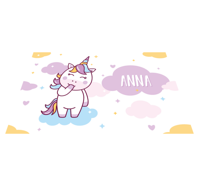 Tovaglietta infantile Unicorno personalizzabile - TenStickers