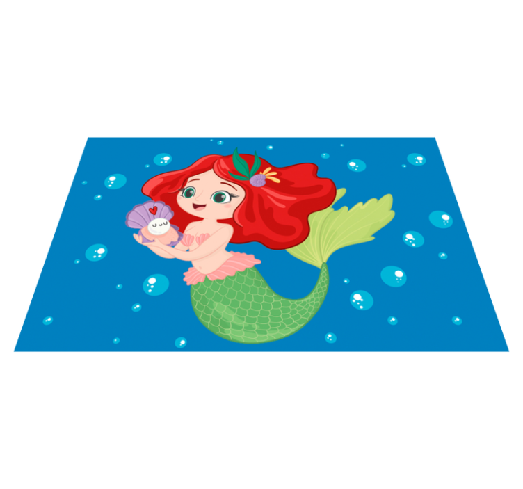 Tovaglietta americana infantile Disney ariel nuoto - TenStickers