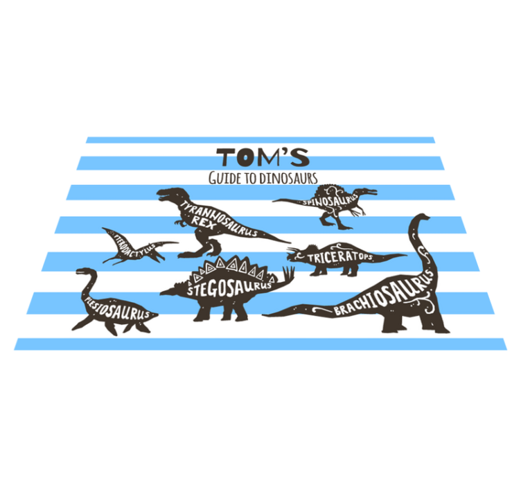 Tovaglietta americana con nome Dinosauri con nomi - TenStickers