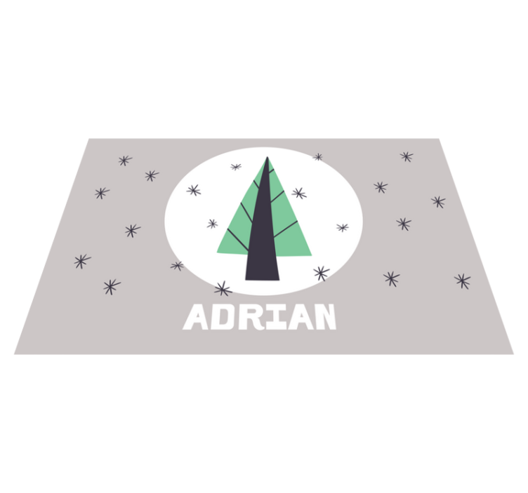Tovaglietta pvc con albero di natale e nome - TenStickers