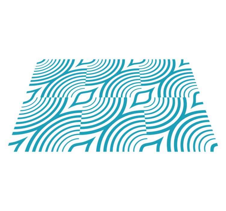 Tovaglietta americana moderna motivo ondulato curvo - TenStickers