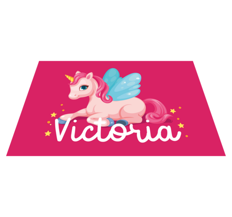 Tovaglietta in pvc con unicorno e nome - TenStickers