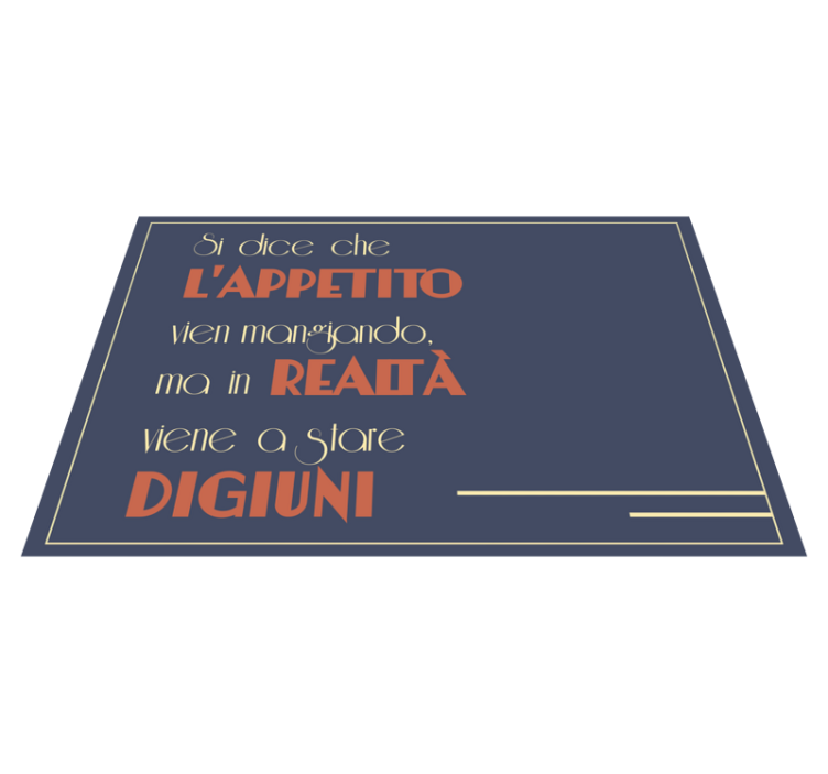 Tovaglietta americana testo frase attore napoli - TenStickers