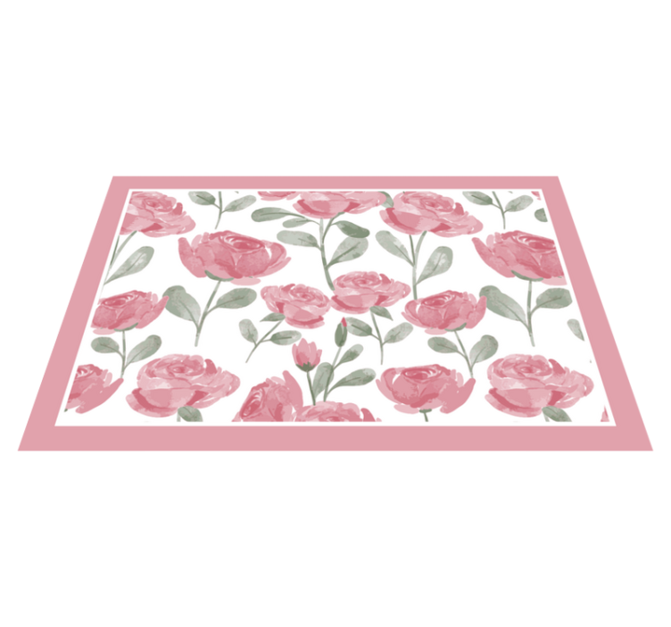 Tovaglietta americana elegante Modello di rosa vintage naturale - TenStickers