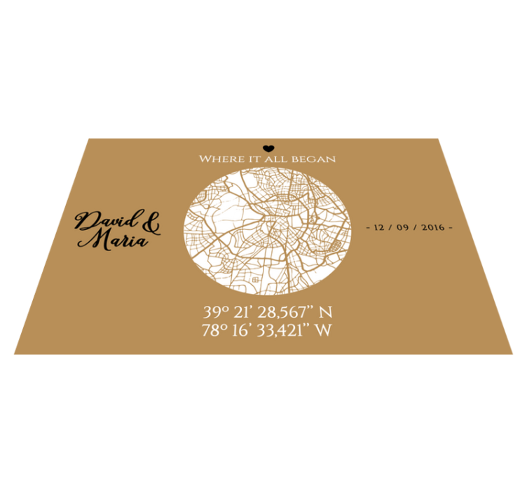 Tovaglietta con nome dove tutto è cominciato - TenStickers