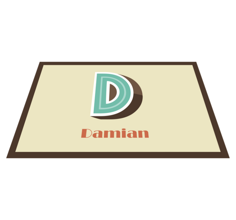 Tovaglietta americana con nome lettera 3d - TenStickers