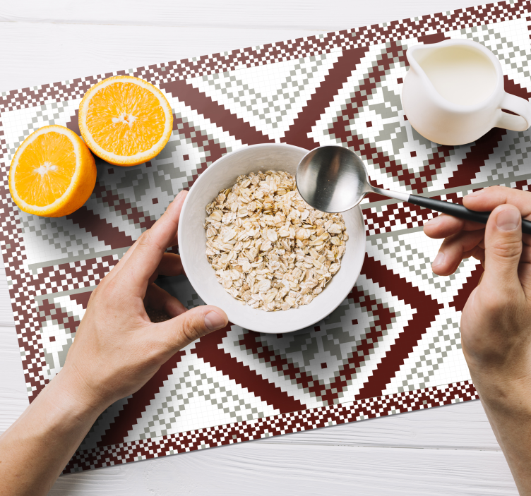 Tovaglietta americana con motivo geometrico testurizzato - TenStickers