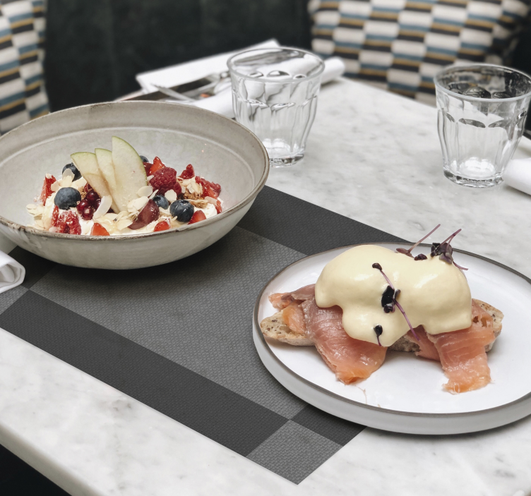 Sfondo grigio stile elegante tovagliette eleganti - TenStickers