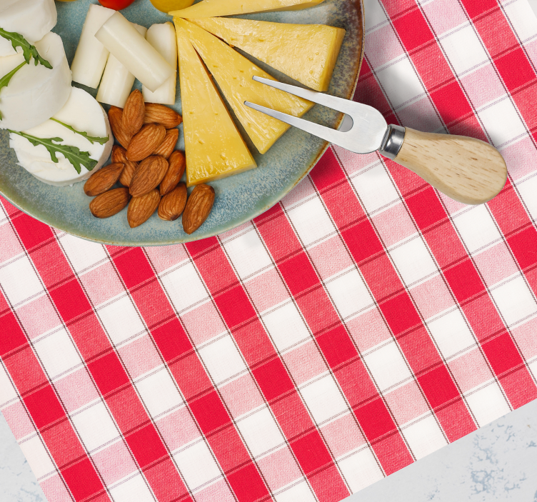 Tovaglietta americana a quadretti rossi - TenStickers