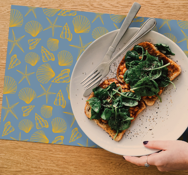 Tovaglietta americana con motivo conchiglie - TenStickers