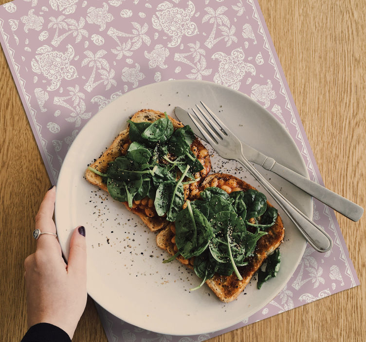 Tovaglietta americana con motivo floreale - TenStickers