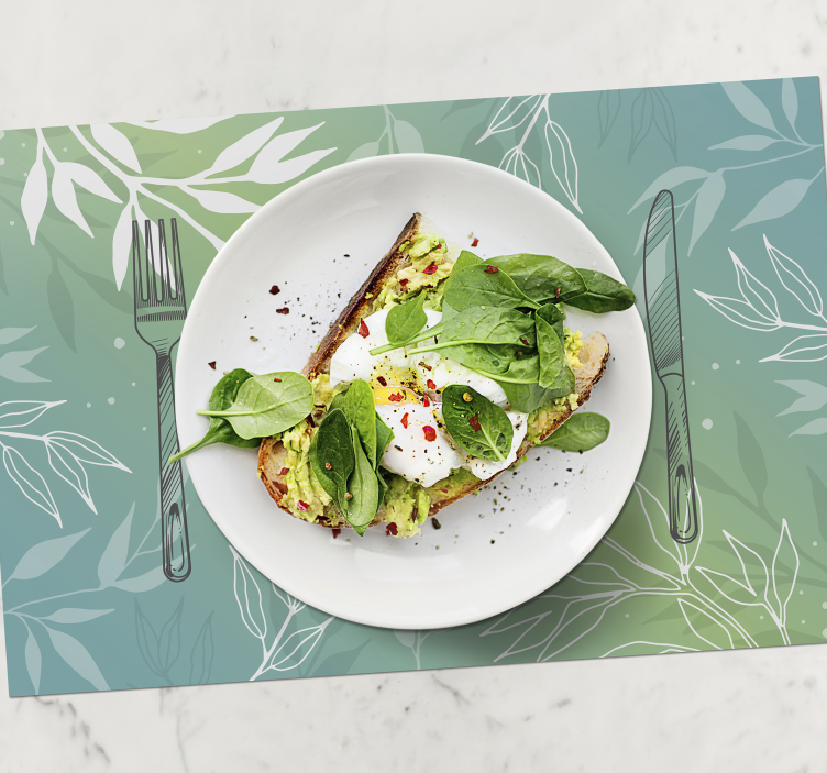 Tovaglietta americana con motivo foglioso - TenStickers