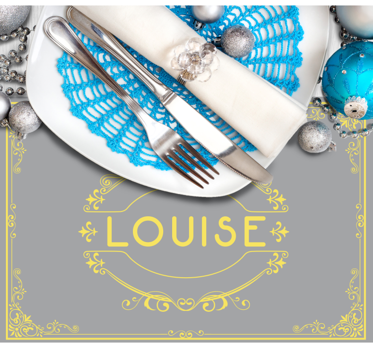 Tovaglietta americana con nome display elegante del nome - TenStickers