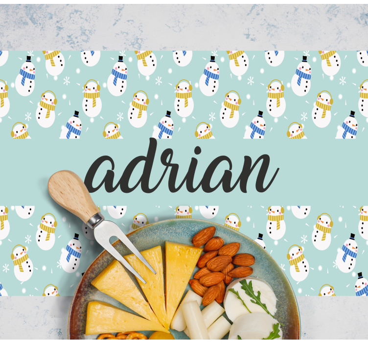 Tovaglietta personalizzata con pupazzi di neve - TenStickers