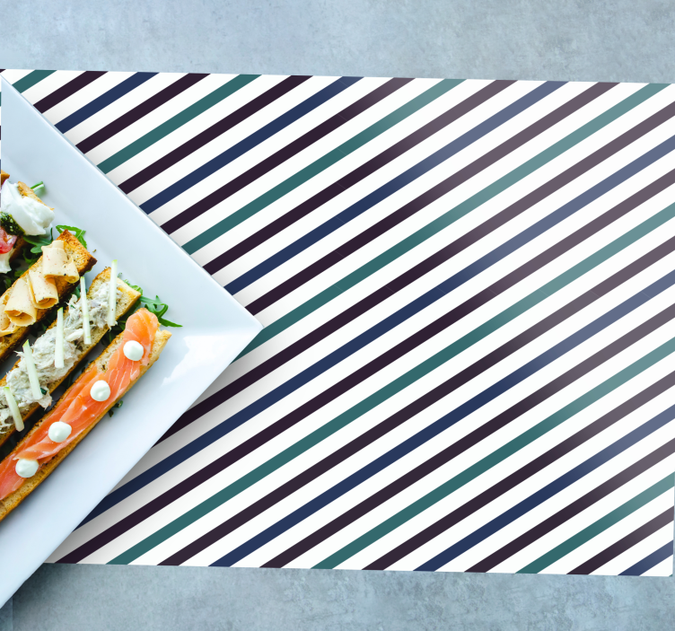 Tovaglietta americana con schema a righe colorate - TenStickers