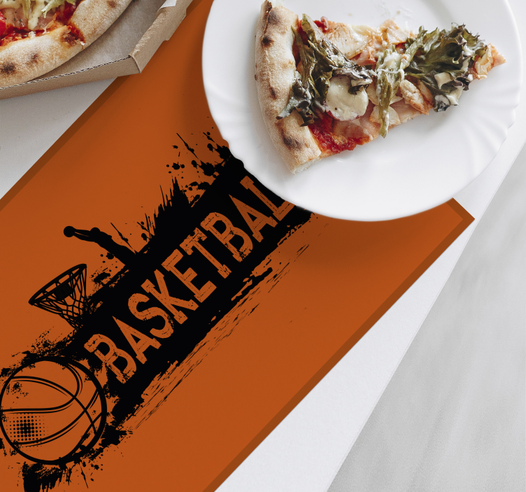 Tovaglietta americana con scritta "Basketball" - TenStickers