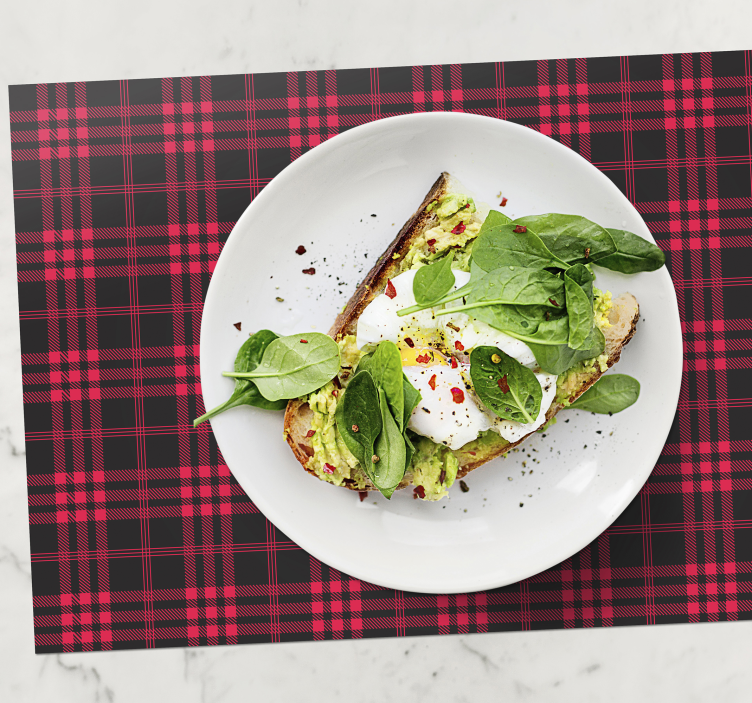 Tovaglietta americana con superficie a quadri - TenStickers