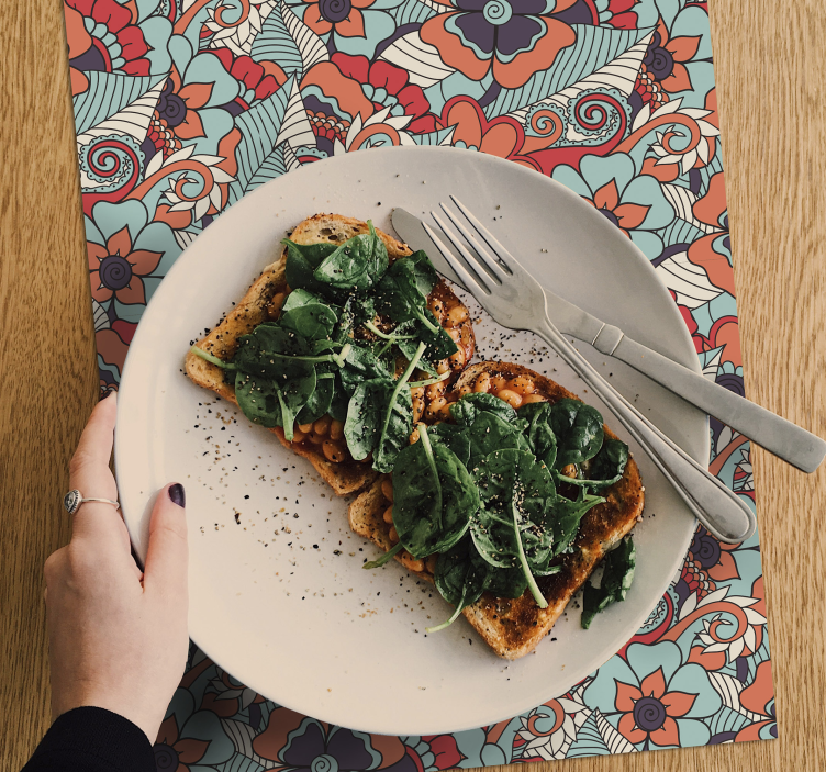 Tovaglietta americana con superficie floreale - TenStickers