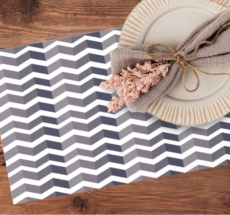 Tovaglietta americana design a zig zag - TenStickers