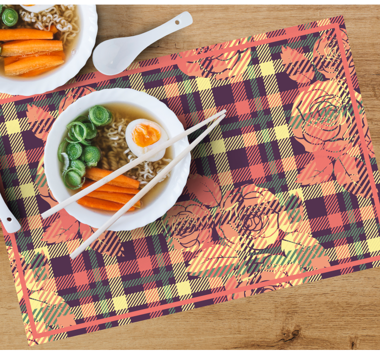 Tovaglietta americana disposizione botanica a griglia - TenStickers