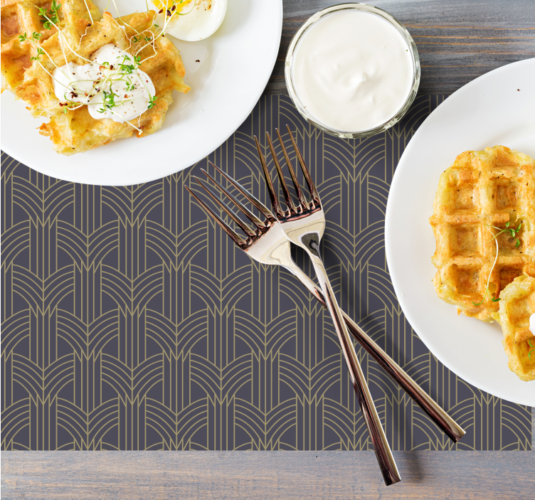 Tovaglietta americana elemento geometrico elegante - TenStickers