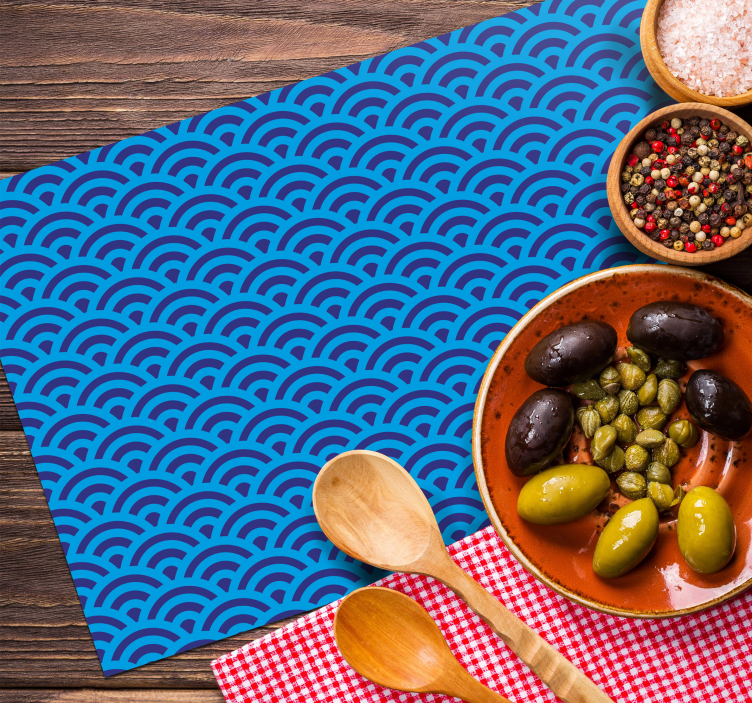 Tovaglietta americana elemento onda curva - TenStickers