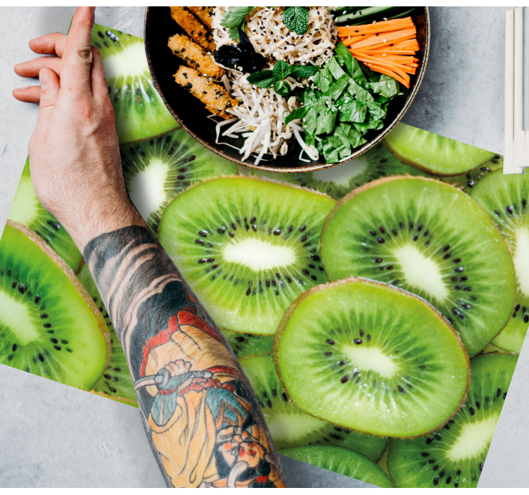 Tovaglietta americana fette di kiwi fresco - TenStickers