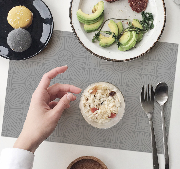 Tovaglietta americana finitura grigia testurizzata - TenStickers