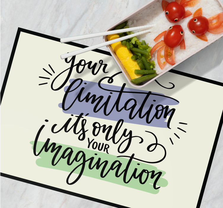 Tovaglietta americana frase arte con frase motivazionale - TenStickers