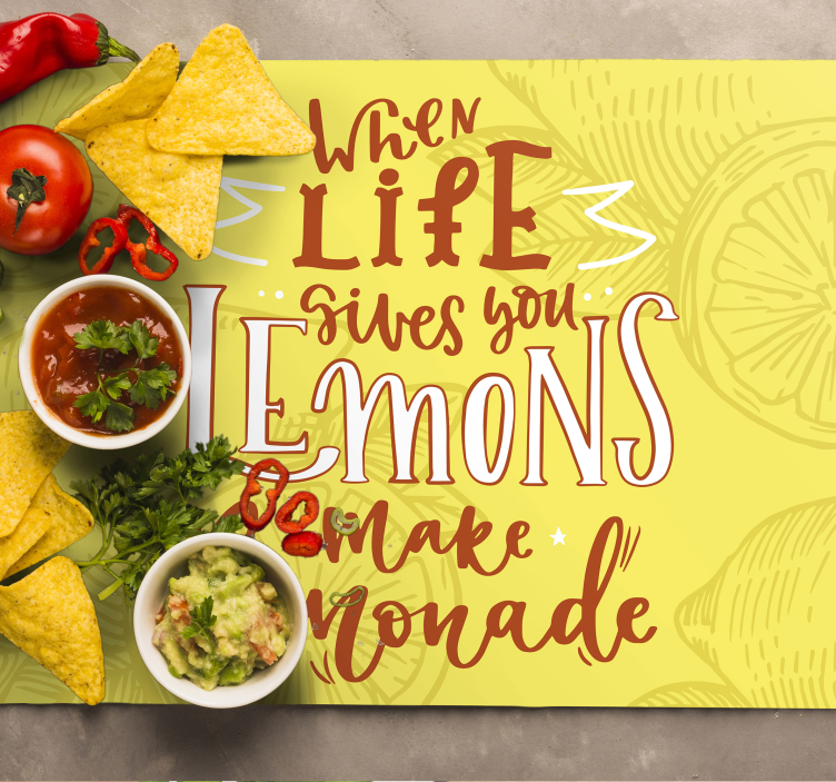 Tovaglietta americana frase limoni motivazionali - TenStickers