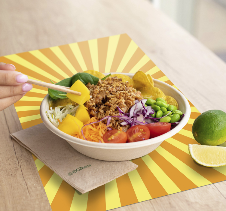 Tovaglietta americana frase motivo sole audace - TenStickers