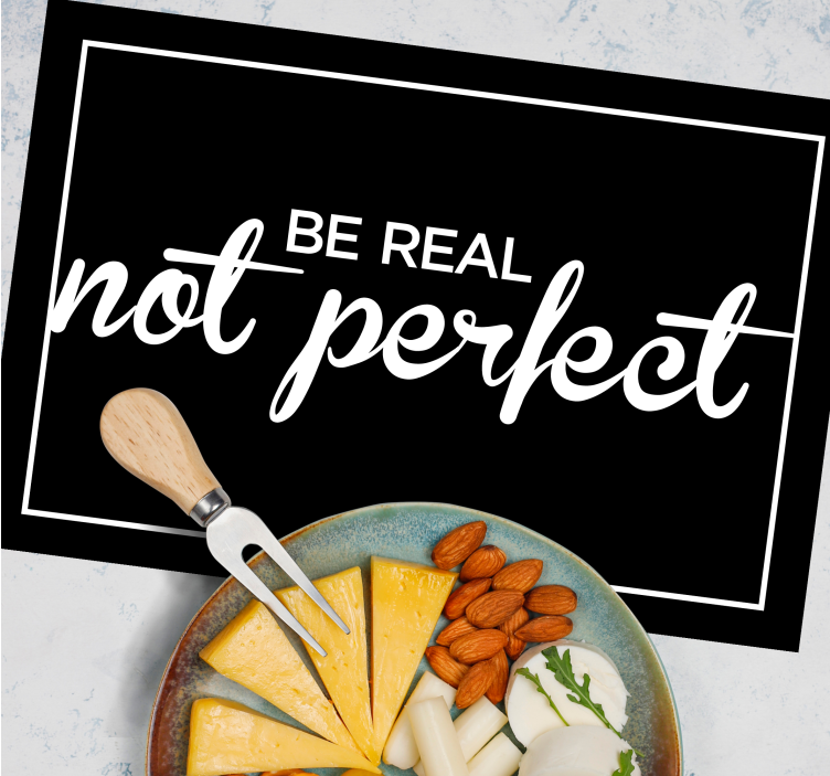 Tovaglietta americana frase slogan di autenticità - TenStickers