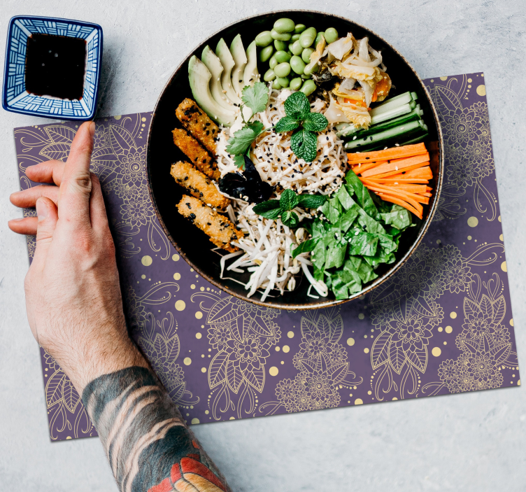 Tovaglietta americana illustrazione botanica - TenStickers