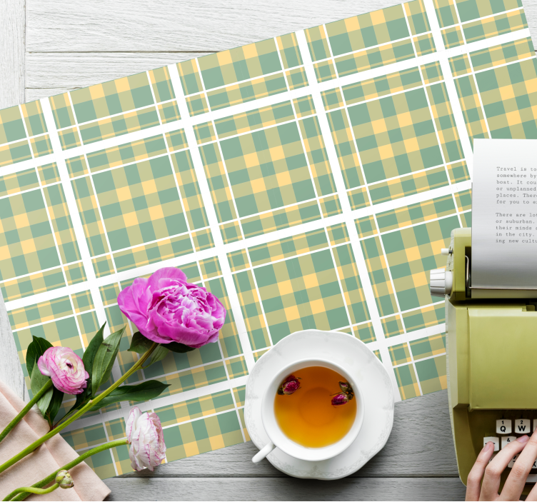 Tovaglietta americana in tessuto a quadri - TenStickers