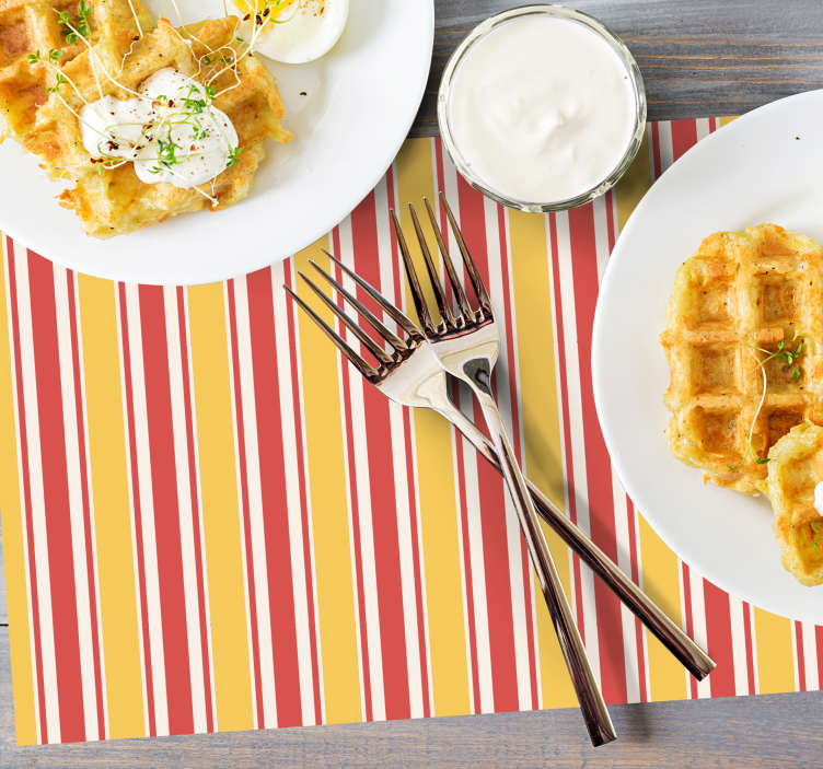 Tovaglietta americana infantile a righe colorate - TenStickers