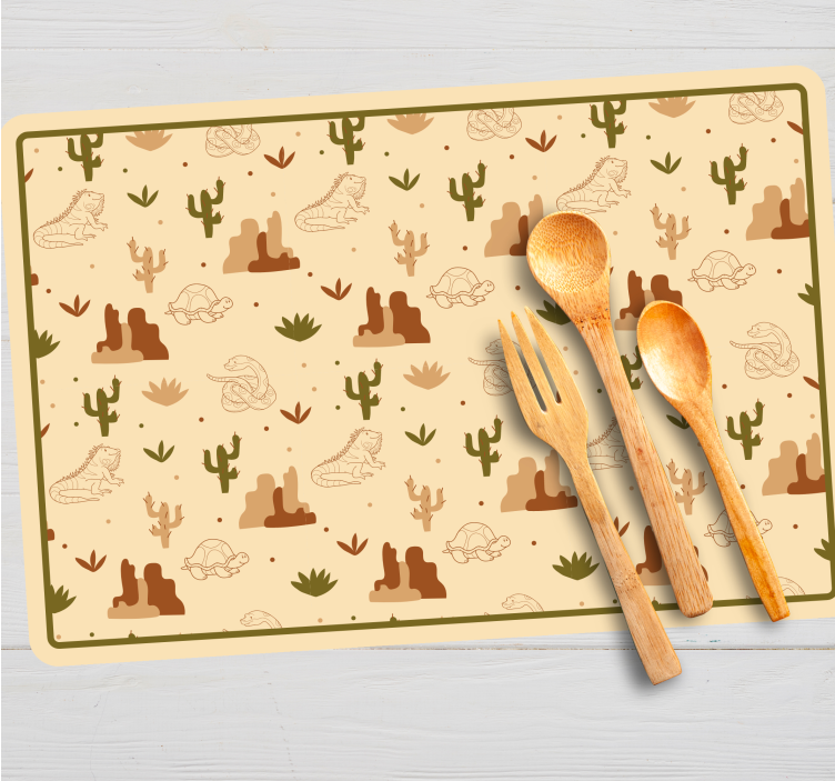 Tovaglietta americana infantile animali del deserto - TenStickers