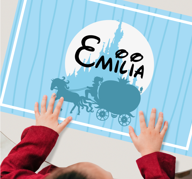 Tovaglietta americana infantile carrozza trainata da cavalli - TenStickers