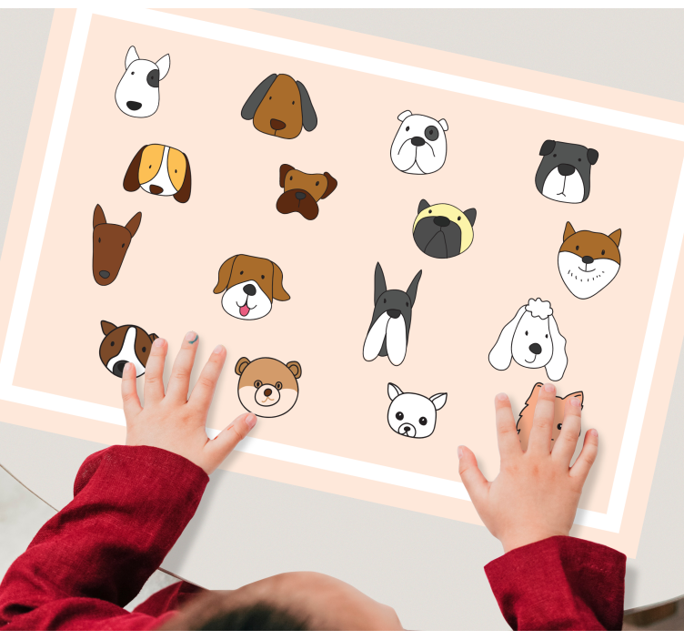 Tovaglietta americana infantile collezione faccine animali - TenStickers