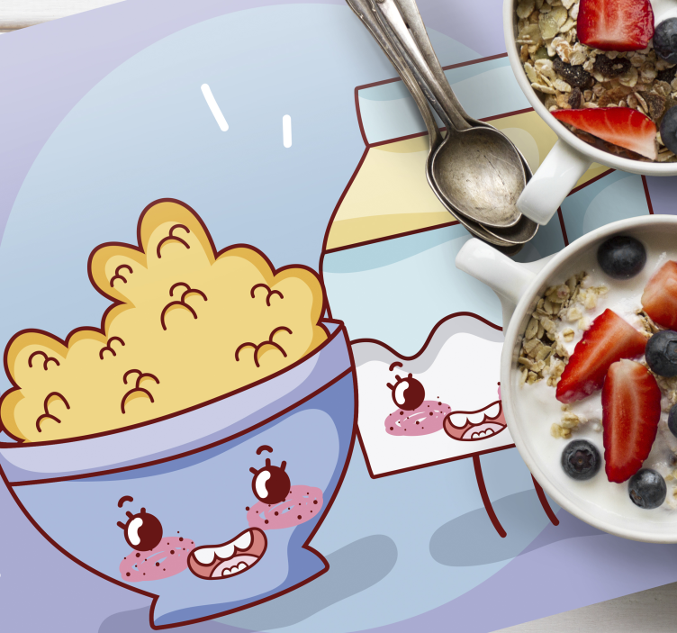 Tovaglietta americana infantile compagni di snack felici - TenStickers