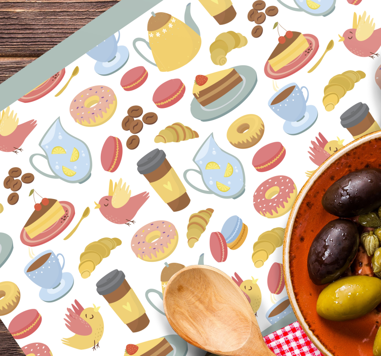 Tovaglietta americana infantile con motivi dessert colorati - TenStickers