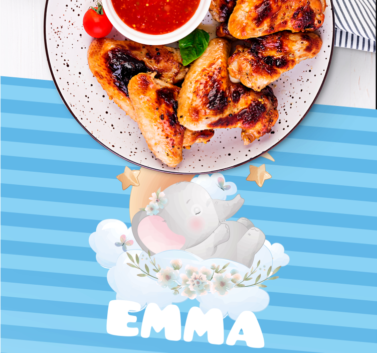 Tovaglietta americana infantile design elefante adorabile - TenStickers