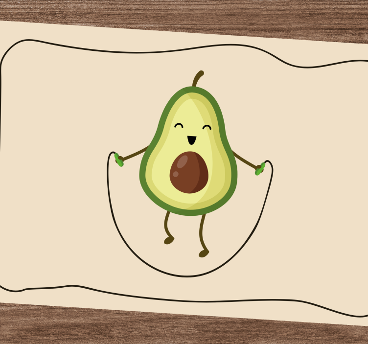 Tovaglietta americana infantile maglione avocado felice - TenStickers