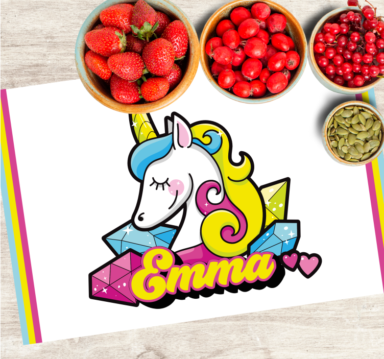 Tovaglietta americana infantile tema gemma unicorno - TenStickers
