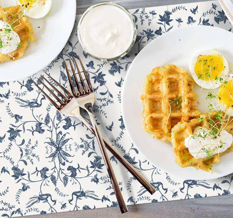 Tovaglietta americana ispirazione floreale elegante - TenStickers