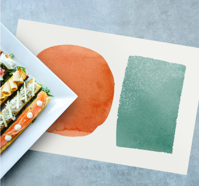 Tovaglietta americana macchie di colore astratte - TenStickers