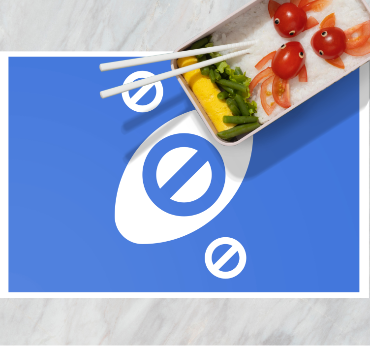 Tovaglietta americana moderna accento blu minimalista - TenStickers