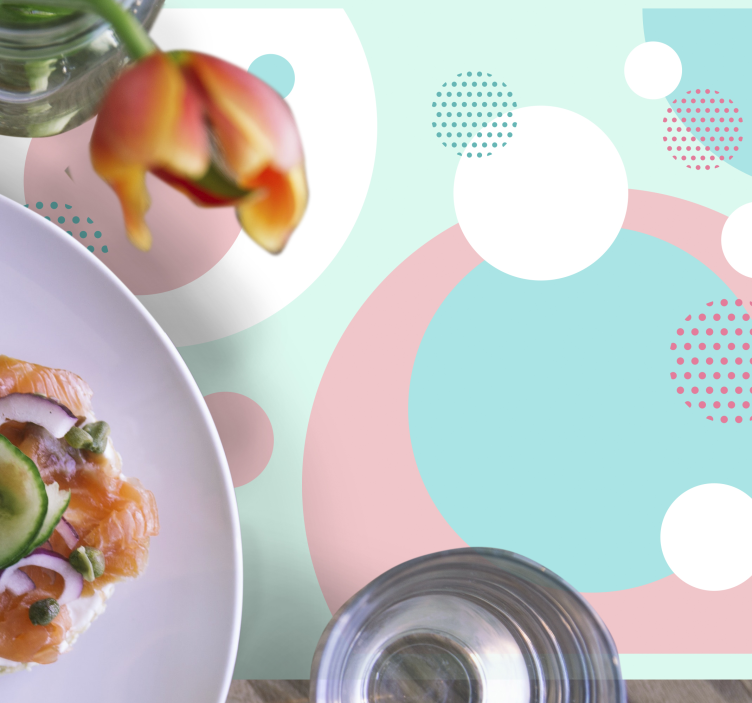 Tovaglietta americana moderna blocchi colorati geometrici - TenStickers