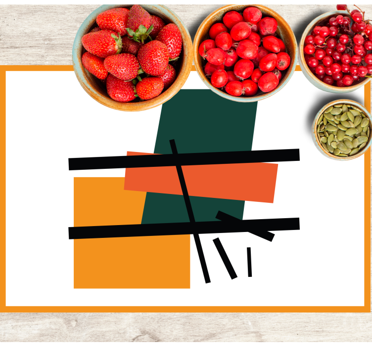 Tovaglietta americana moderna blocchi geometrici astratti - TenStickers