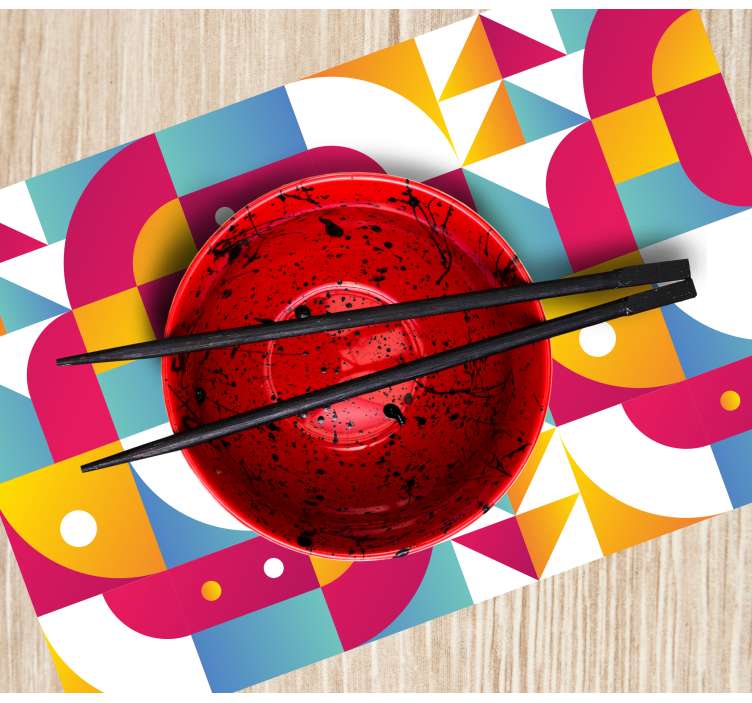 Tovaglietta americana moderna con motivi geometrici audaci - TenStickers