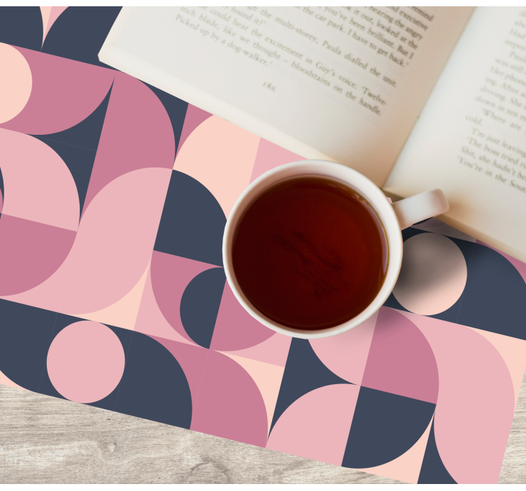 Tovaglietta americana moderna con motivi geometrici curvi - TenStickers